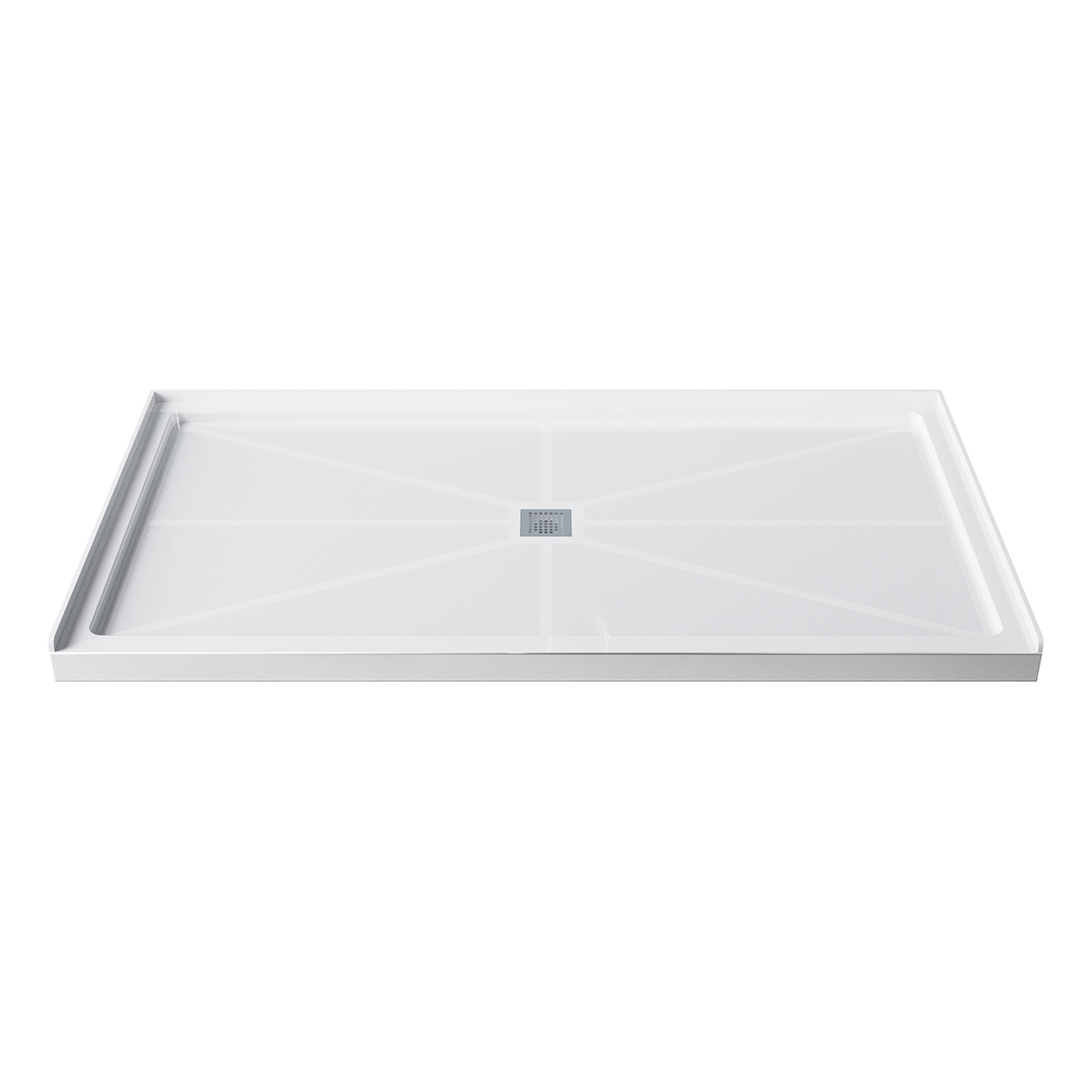 SUNNY SHOWER 32 in. D x 4 in. H White Center Drain Rectangular Base