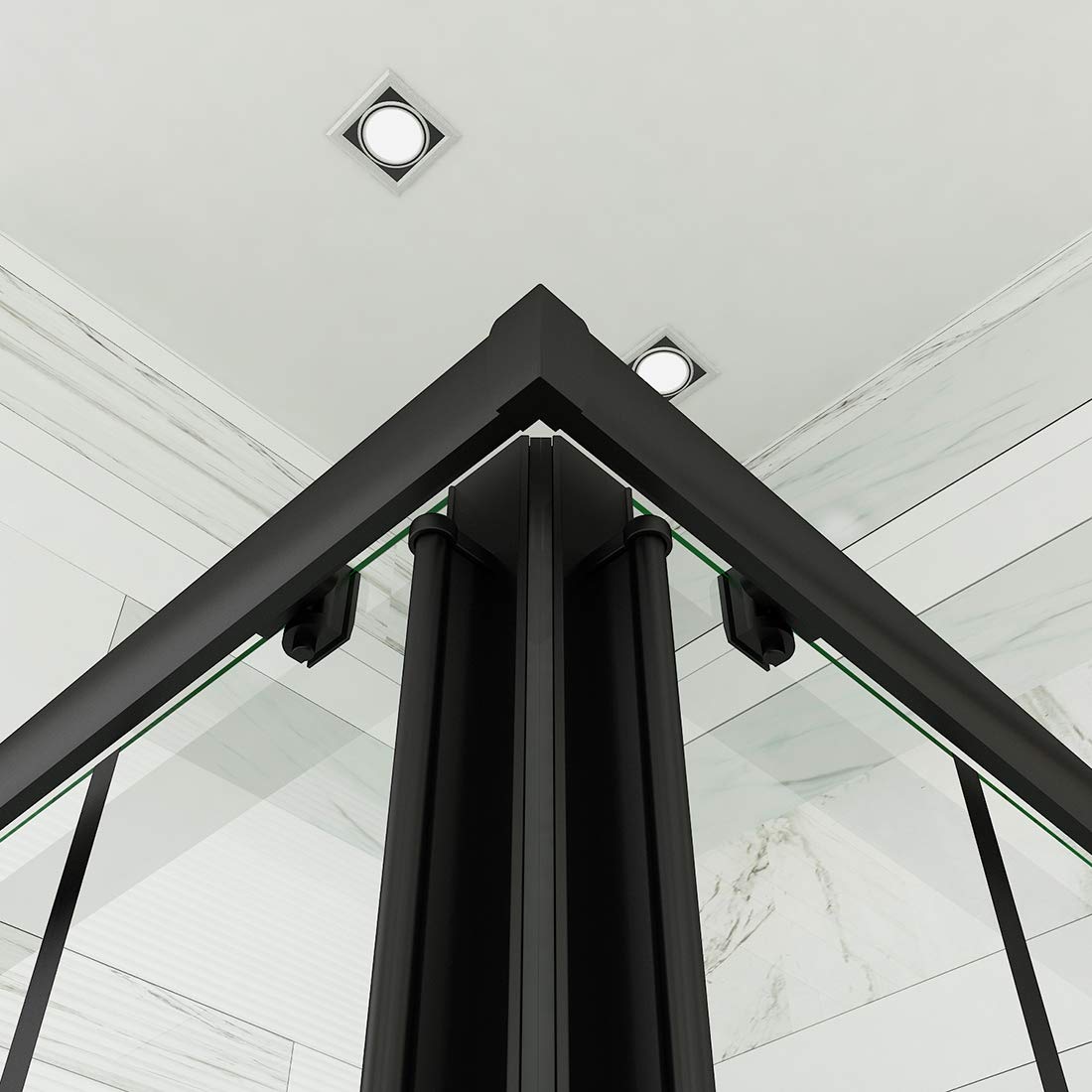 SUNNY SHOWER 34 in. W x 34 in. D x 72 in. H Corner Entry Enclosure With Sliding Doors