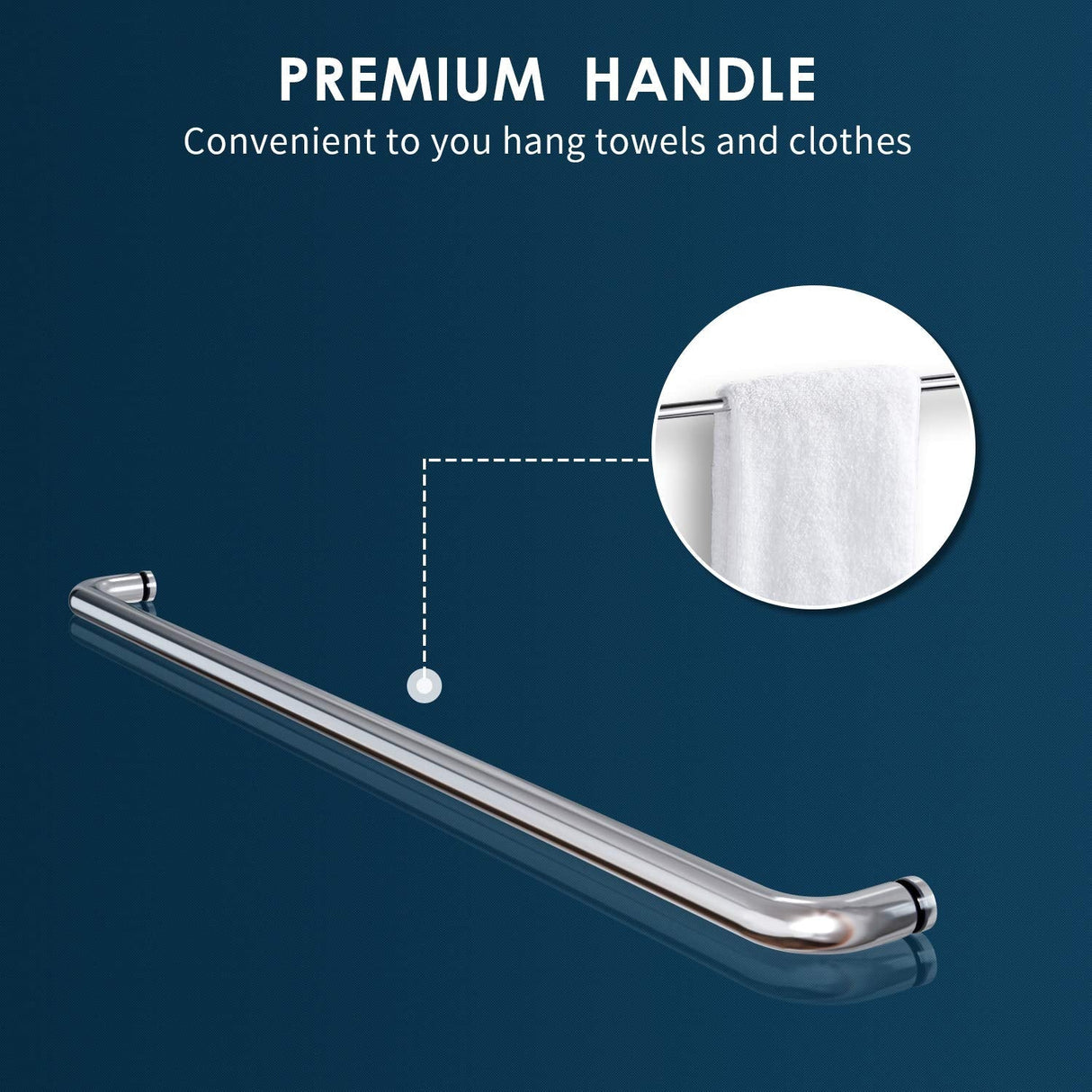 SUNNY SHOWER 34 in. W x 58 in. H Frameless Chrome Finish Bathtub Hinged Door