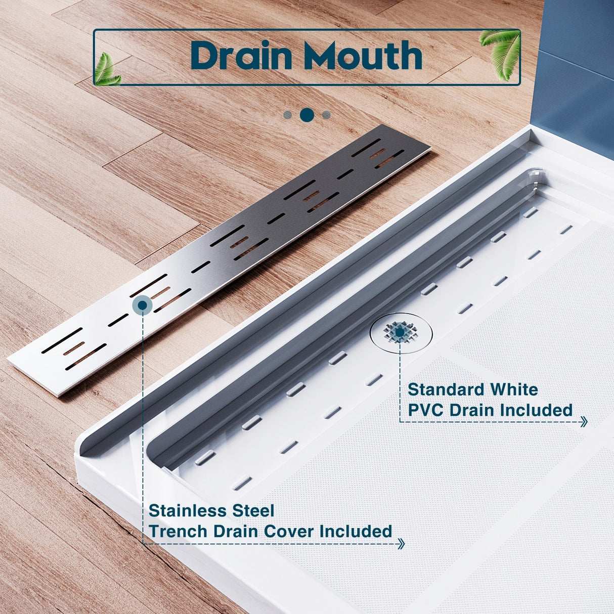 SUNNY SHOWER 32 in. D x 4 in. H White Left Drain Rectangular Base
