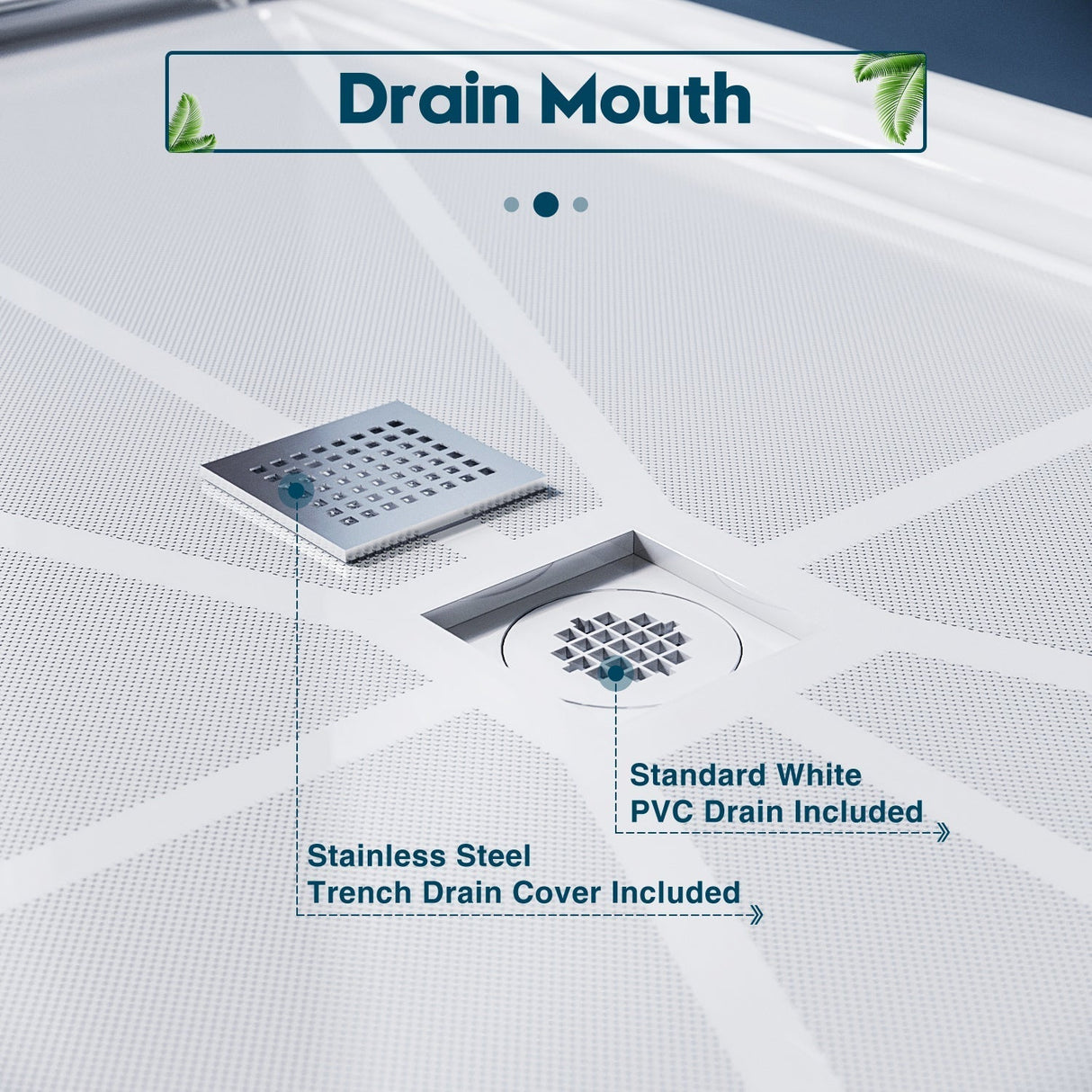 SUNNY SHOWER 32 in. D x 4 in. H White Center Drain Rectangular Base
