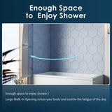 SUNNY SHOWER 34 in. W x 58 in. H Frameless Chrome Finish Bathtub Hinged Door