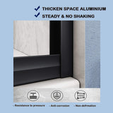 ELEGANT Bathtub Double Sliding Door 60 in. W x 58 in. H Black Finish